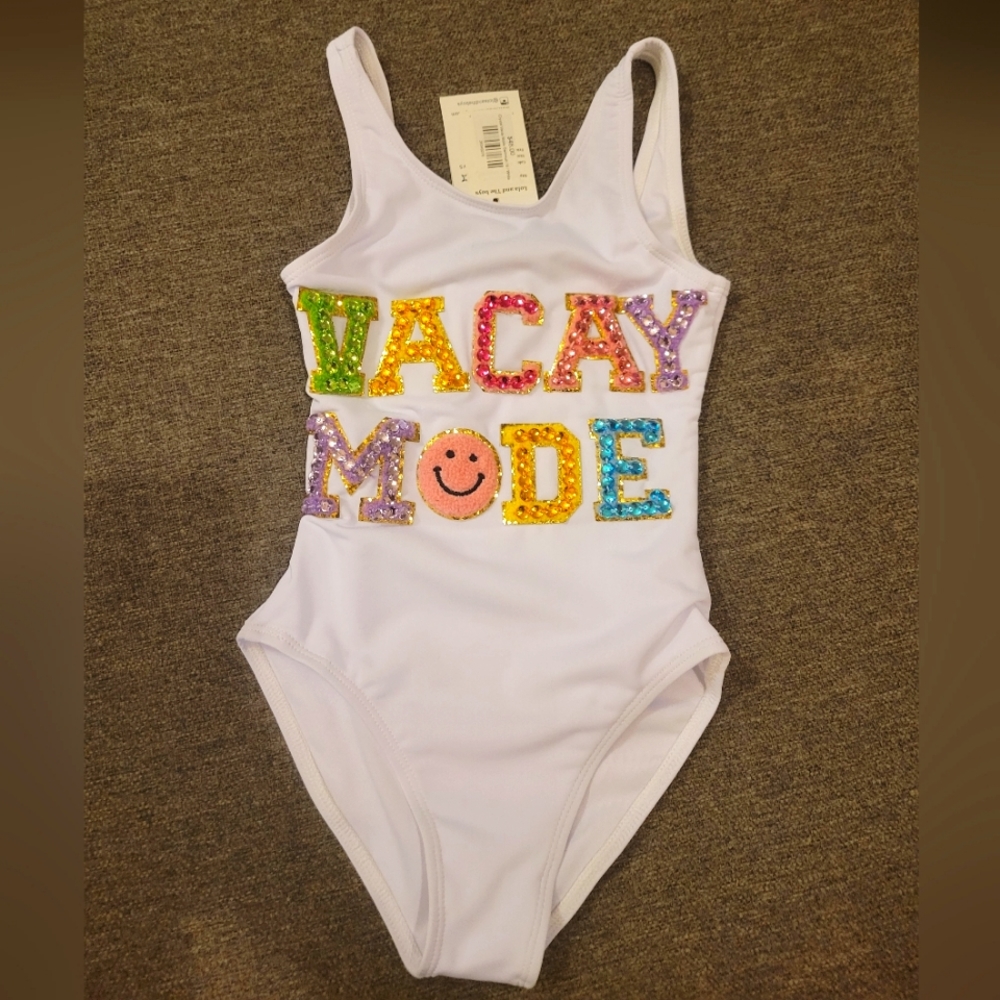 Crystal Vacay Mode Swimsuit - kids size 6 - Lola and The Boys